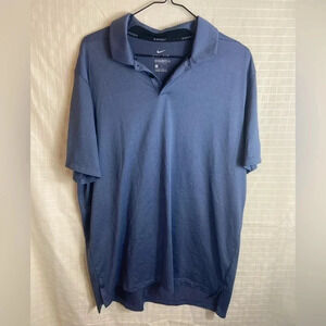 COPY - Nike Golf Dri-Fit  Blue Polo Shirt Mens Size Large Stretch Breathable te…